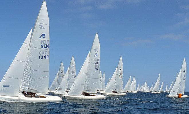 Etchells fleet offshore © David Ritchard